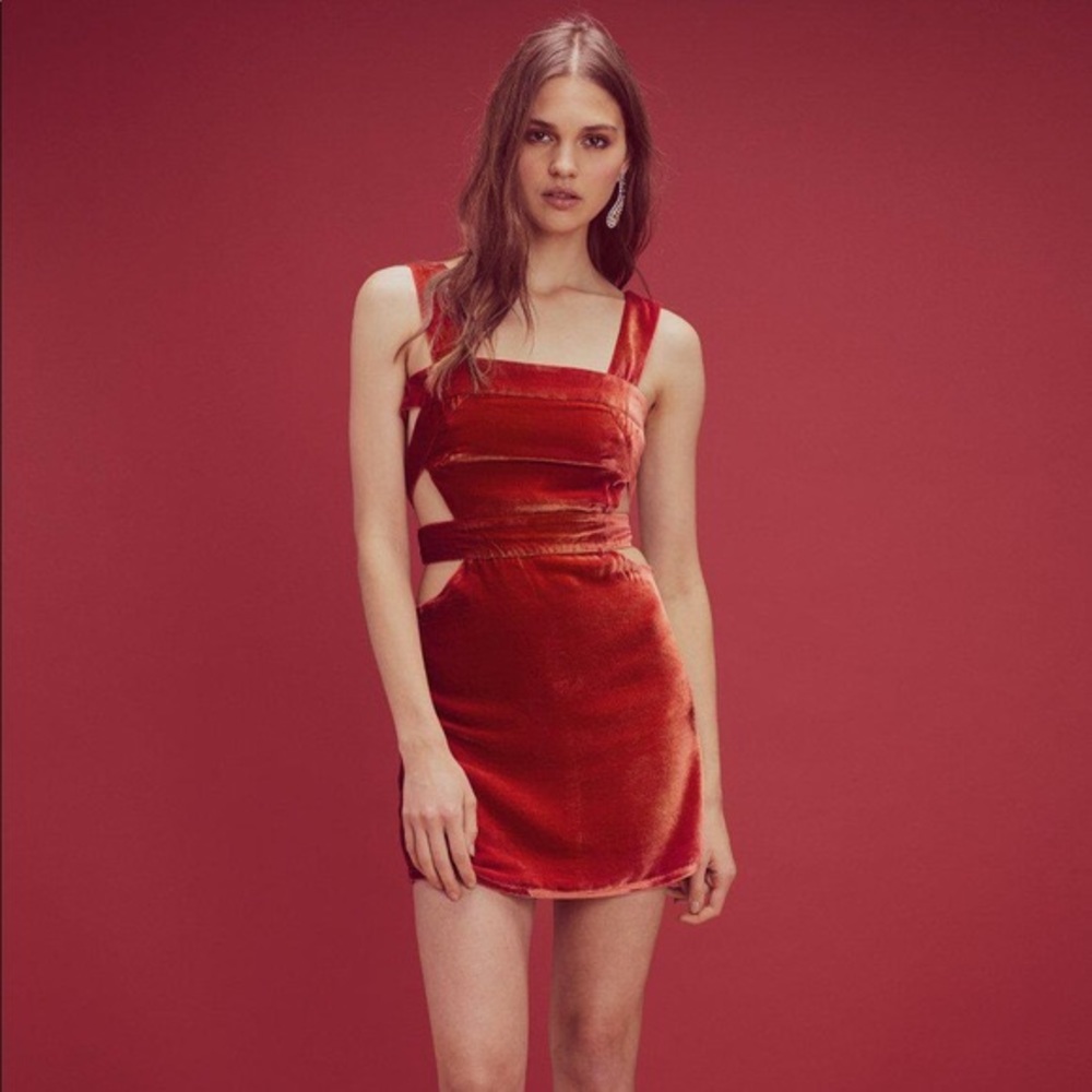 Velvet mini dress